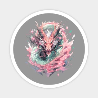 Pastel Crystal Chinese Dragon Magnet